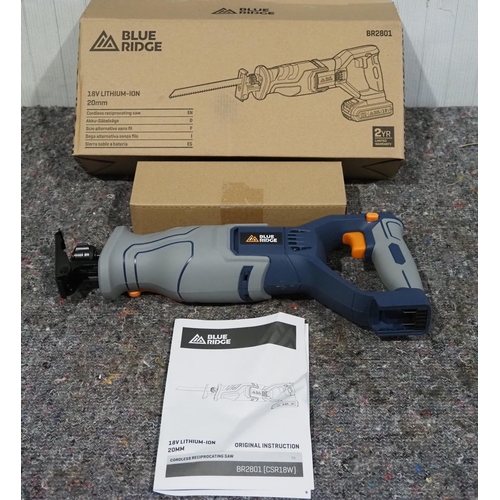 781 - 18v Reciprocating cordless sabre saw 2.0ah battery new