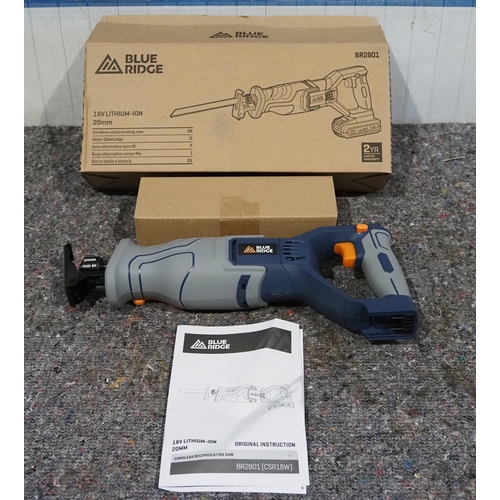 782 - 18v Reciprocating cordless sabre saw 2.0ah battery new