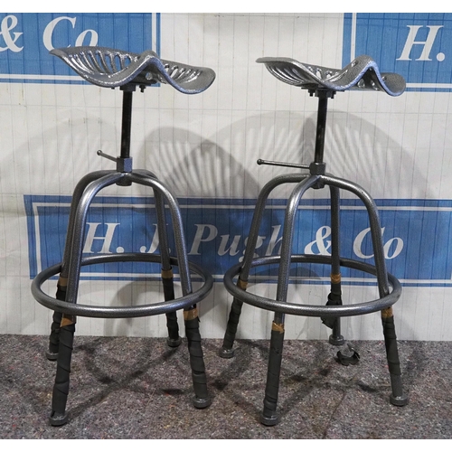 815 - Pair of heavy duty tractor seat stools