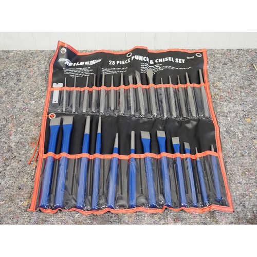 829 - 28 Piece punch and chisel set