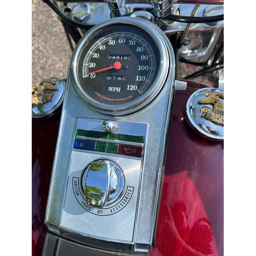 814 - Harley Davidson FLSTC Heritage Softail motorcycle. 1995. 1340cc. 
Runs and rides well, ridden to sal... 