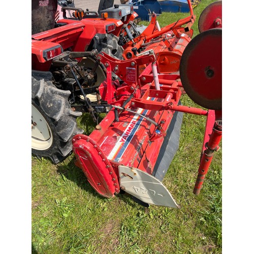 1656 - Yanmar FX16D 2450 tractor with rotovator. Runs and drives