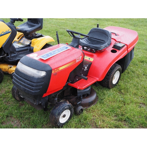 593 - Rally 12.5HP ride on mower. Key in office