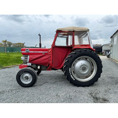 271 - Massey Ferguson 168 tractor. 1976. Showing 3145 hours, power steering and PUH. V5