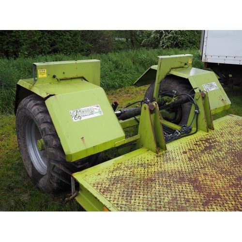 1535 - Staines low load hydraulic rear steer trailer, 2014. Rear steering axle. S/N 21435