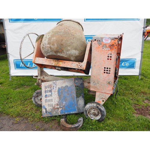 1597 - Concrete mixer, electric  and pull start