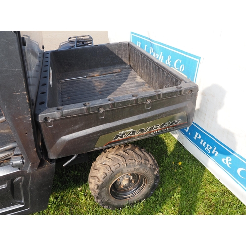 1635 - Polaris Ranger diesel vehicle. Reg. WA61 JAO. V5 and key in office