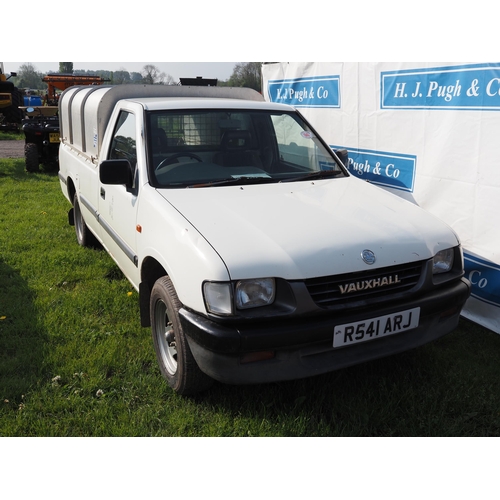 1645 - Vauxhall Brava 2.5 T diesel pick up with canopy, 1998. MOT until 4/8/24. Reg. R541 ARJ. V5 and key i... 