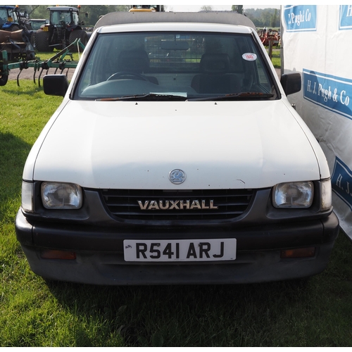 1645 - Vauxhall Brava 2.5 T diesel pick up with canopy, 1998. MOT until 4/8/24. Reg. R541 ARJ. V5 and key i... 