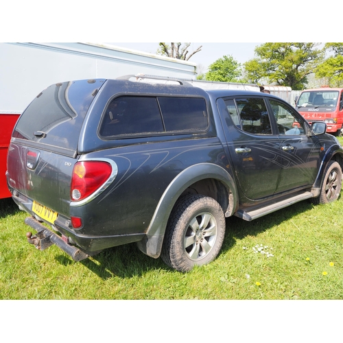 1649 - Mitsubishi L200 truck, 2007. Runs. Reg. VU07 VVT. V5 and keys in office