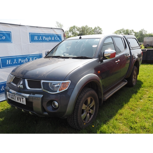 1649 - Mitsubishi L200 truck, 2007. Runs. Reg. VU07 VVT. V5 and keys in office