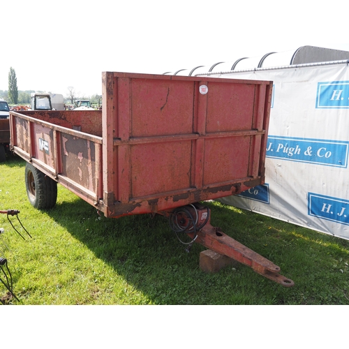 1653 - Weeks Massey Ferguson 4 ton trailer with grain sides and thripples