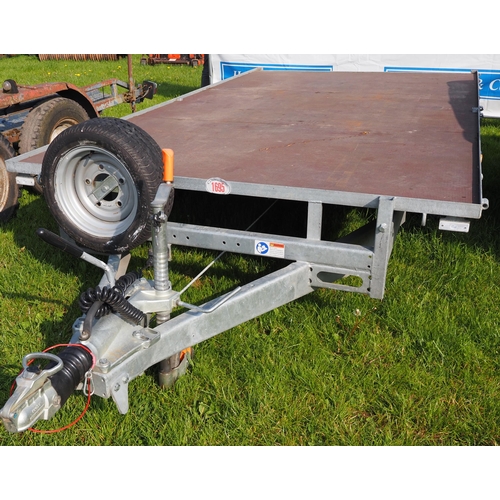 1695 - Meredith & Eyre 12ft twin axle flatbed trailer