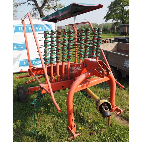 1704 - Kverneland 9039 single rotor rake, 2012. Manual in office