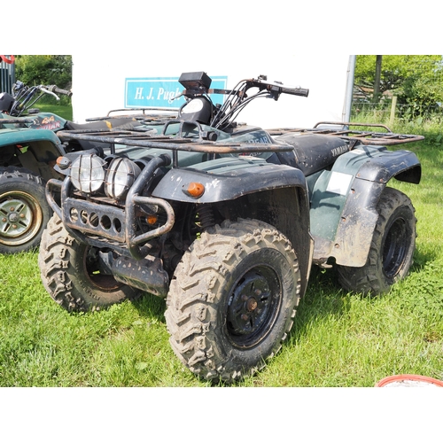 1812 - Yamaha Big Bear 400 quad bike. No battery. New throttle cable and filters in office