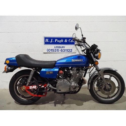 1032 - Suzuki GS1000 turbo motorcycle. 1981. 997cc
Runs and rides.
Reg. UNE 228X. V5