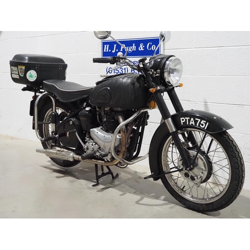 1035 - BSA A10 motorcycle. 1953. 648cc
Frame No. BA7510698
Engine No. BA10 14766 - doesn't match V5
Engine ... 