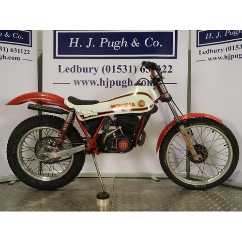 1048 - Montesa Cota trials motorcycle. 1983
Frame No. 39M00872
Engine No. 39M00872
Runs but hasn't been rid... 