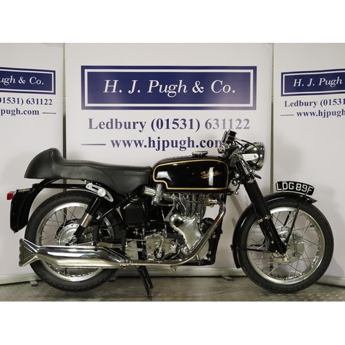 882 - Velocette Thruxton motorcycle.  1967. 500cc.
Frame No. RS/19436
Engine No. VMT/630
Runs and rides an... 