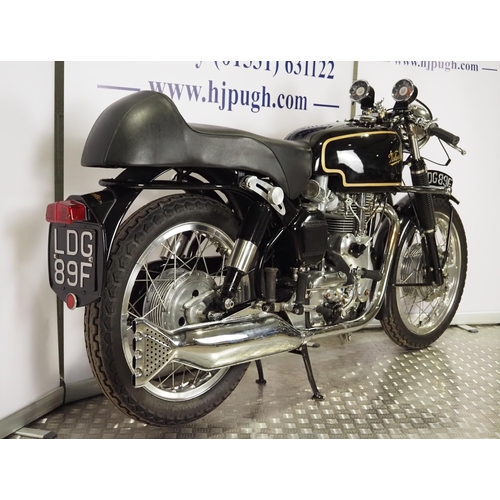 882 - Velocette Thruxton motorcycle.  1967. 500cc.
Frame No. RS/19436
Engine No. VMT/630
Runs and rides an... 