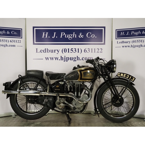 883 - AJS Model 26 motorcycle. 1937. 347cc
Frame No. 6431
Engine No. 37/26/5147S
Runs and rides, last ridd... 