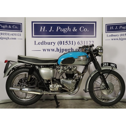 884 - Triumph Bonneville T120 motorcycle. 1961. 650cc
Frame No. D11903
Engine No. D11903
Runs and rides bu... 