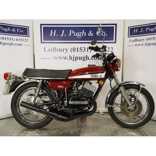 961 - Yamaha RD350 motorcycle. 1972. 350cc. 
Frame No. 351108463
Engine No. 351108463
Runs and rides. MOT ... 