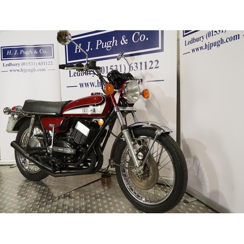 961 - Yamaha RD350 motorcycle. 1972. 350cc. 
Frame No. 351108463
Engine No. 351108463
Runs and rides. MOT ... 