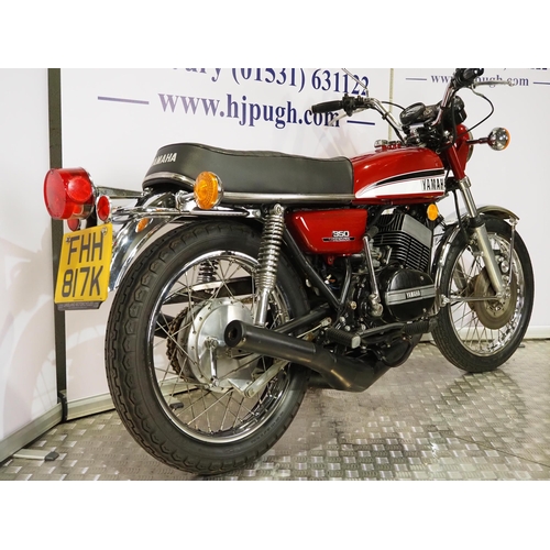 961 - Yamaha RD350 motorcycle. 1972. 350cc. 
Frame No. 351108463
Engine No. 351108463
Runs and rides. MOT ... 