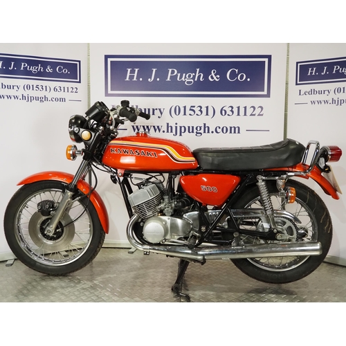 Kawasaki H1B 500 motorcycle. 1971. 498cc. Frame No. KAF-52740 Engine No ...