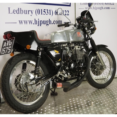 963 - Honda CB400/4 custom motorcycle. 1977. 460cc
Frame No. CB400F2-1075883
Engine No. CB400FE-1054348 (d... 