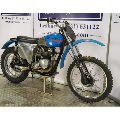 964 - Triumph Daytona trials motorcycle. 1970. 
Engine No. EE24033 T100R
Runs and rides but will need reco... 