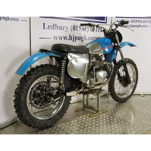 964 - Triumph Daytona trials motorcycle. 1970. 
Engine No. EE24033 T100R
Runs and rides but will need reco... 