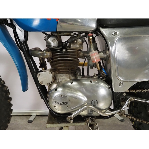 964 - Triumph Daytona trials motorcycle. 1970. 
Engine No. EE24033 T100R
Runs and rides but will need reco... 