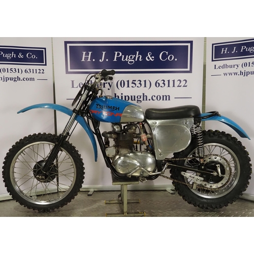 964 - Triumph Daytona trials motorcycle. 1970. 
Engine No. EE24033 T100R
Runs and rides but will need reco... 