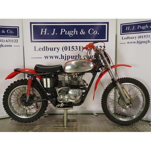 965 - Triumph T90 trials motorcycle. 1965. 350cc
Frame No. T10055H48532
Engine No. T90H33266
Runs and ride... 