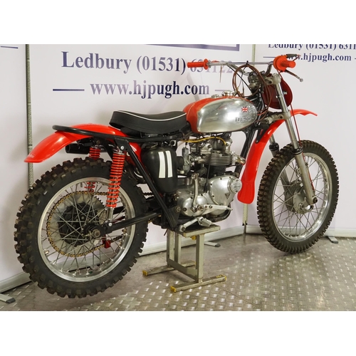 965 - Triumph T90 trials motorcycle. 1965. 350cc
Frame No. T10055H48532
Engine No. T90H33266
Runs and ride... 