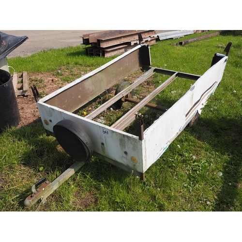 647 - Trailer chassis 6x4ft