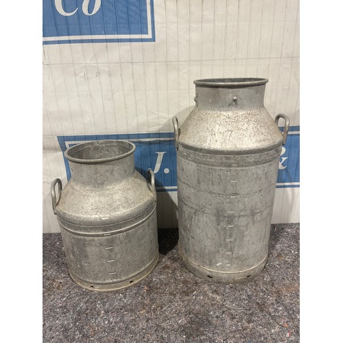 766 - Milk churn and half milk churn