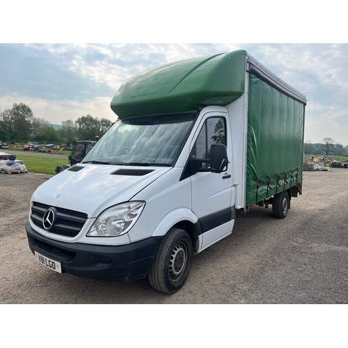 1540A - Mercedes Sprinter Luton. Curtain sides, tail lift, ex horticultural, regularly serviced. Runs well, ... 