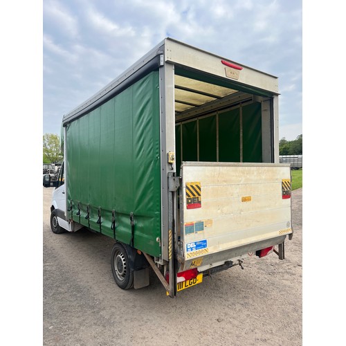 1540A - Mercedes Sprinter Luton. Curtain sides, tail lift, ex horticultural, regularly serviced. Runs well, ... 