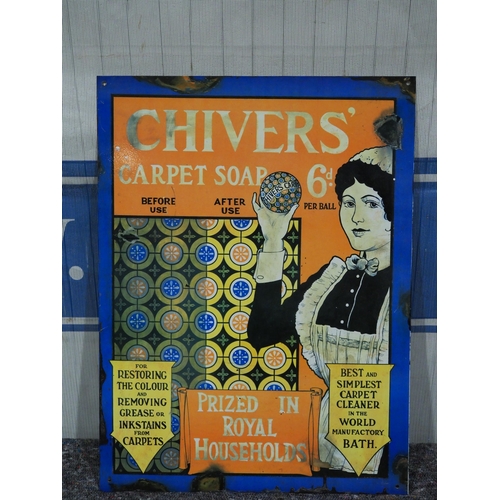 501 - Modern Tin Sign - Chivers' Carpet Soap 24