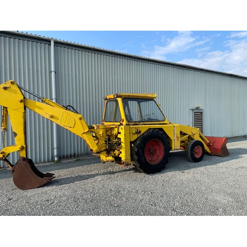 293 - JCBS 2D11. Starts and drives, detachable back hoe with top cover and quadrant. Vendor bought it dire... 