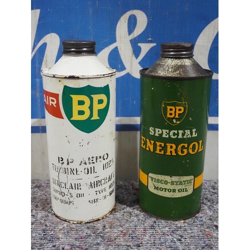 468 - 1 Quart oil cans - BP Aero turbine oil and BP Special Energol