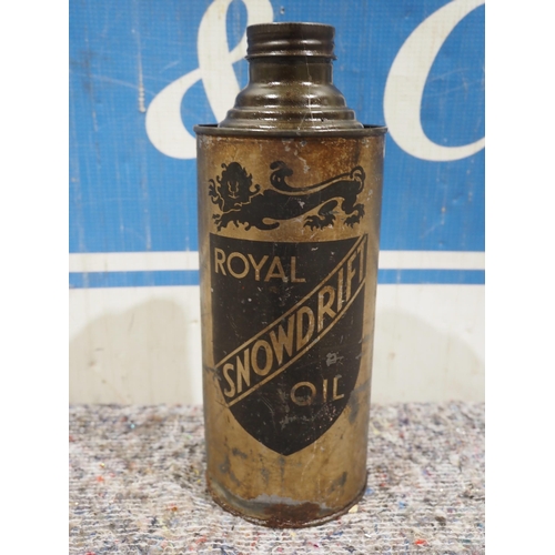 470 - 1 Quart oil can - Royal Snowdrift Oil