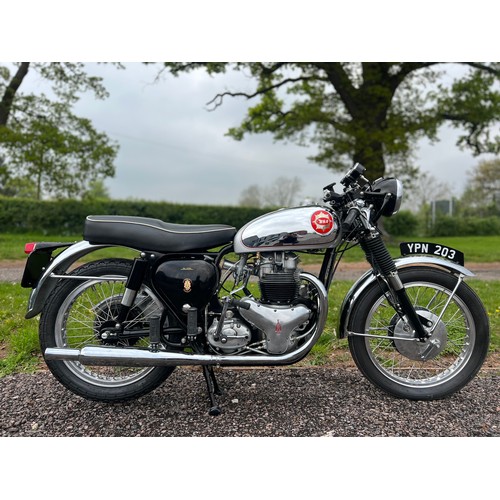 BSA Rocket Goldstar motorcycle. 1962. 650cc. 
Frame No. GA10-702
Engine No. DA10R-8474
Runs and rides and last ridden in summer 2023. Recent restoration. Comes in Clubmans trim with original Buff logbook, instruction manual, toolkit and BSA owners club dating certificate as well as various history including invoices. Matching numbers bike. 
Reg. YPN 203. V5.