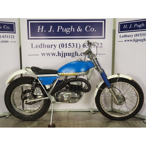 1068 - Bultaco Sherpa trials motorcycle. 1973. 350cc
Frame No. B-9203028
Engine No. M-9203029
Runs and ride... 