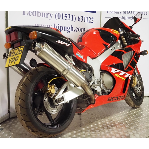 892 - Honda VTR1000 SP-1 motorcycle. 2000. 999cc
Last ridden in 2015 before being dry stored. Battery need... 