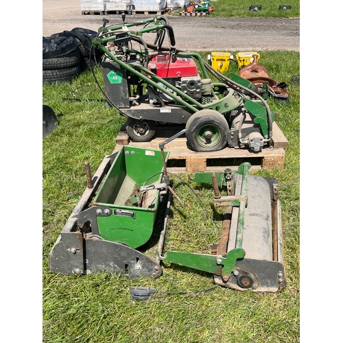 598A - RTS Little John scarifier/ verticut. Comes with scarifier attachment and grass seeder. Vendor states... 