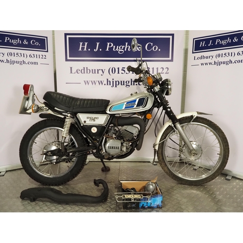 1069 - Yamaha Enduro 175 trail bike project. 1977. 171cc
Frame No. 102031
Engine No. 102031
Engine turns ov... 